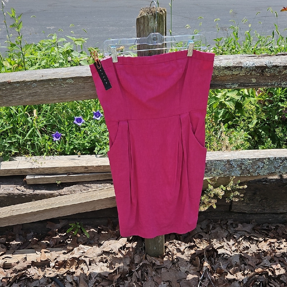 Theory Hot Pink Ginger Mini Dress With Pockets